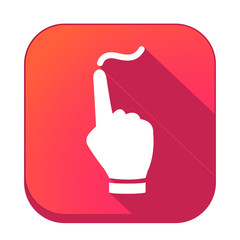 ikona z długim cieniem na tle zaokrąglonego kwadratu