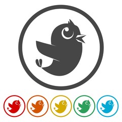 Bird Icons set Flat Graphic Design - Illustration 