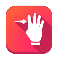 ikona z długim cieniem na tle zaokrąglonego kwadratu