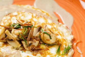 omelet with mushrooms