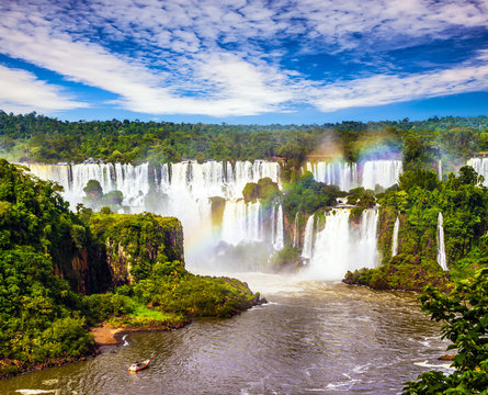 Fototapeta Incredible exotic waterfalls of Iguazu