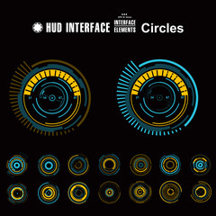 Futuristic virtual graphic touch user interface, HUD