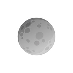 Isolated moon made in flat style