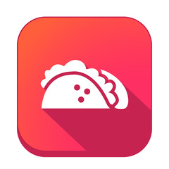 ikona z długim cieniem na tle zaokrąglonego kwadratu