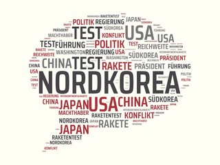 NORDKOREA - Bilder mit Wörtern aus dem Bereich Nordkorea, Wort, Bild, Illustration