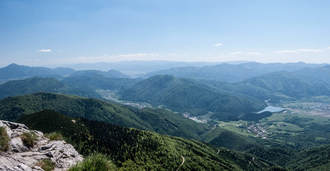 view from Chleb hill in Mala Fatra mountains in Slovakia