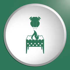 Brazier and chicken icon