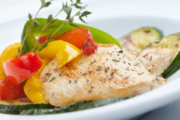 roasted fish with vegetables