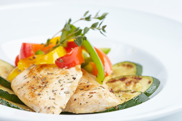 roasted fish with vegetables