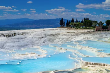 Wandaufkleber View of the calcareous minerals in Pamukkale © rommma
