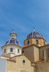 Blue domes of the church in Altea