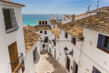 White houses in the historic center of Altea © venemama