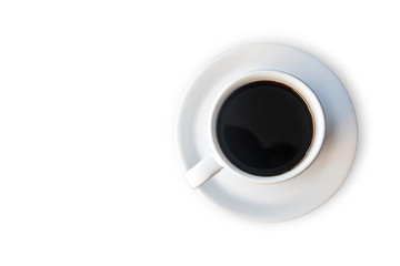Coffee Mug on Wooden Table in the morning.