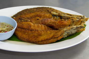 Snapper topped with sauce