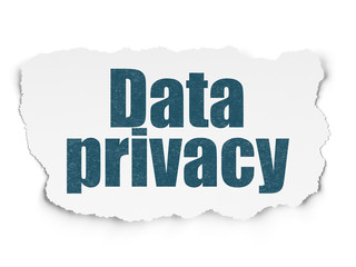 Safety concept: Data Privacy on Torn Paper background