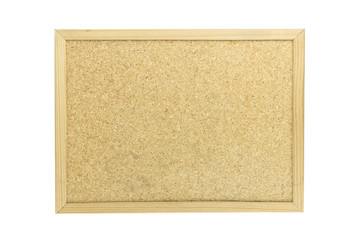 cork board isolated on white background,Clipping Path.