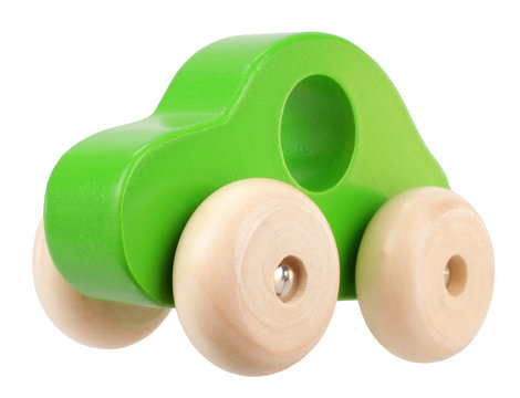 Green Wooden Toy Car