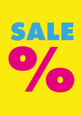 Sale, Rabatt, Prozente: Motiv / Grafik für Website oder Schaufenster Werbung