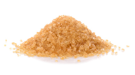 Brown sugar isolated on white baackground