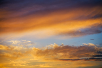 Fototapeta na wymiar Beautiful stormy sunset sky. Cloudy abstract background.
