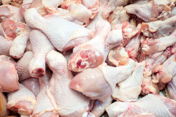 raw chicken meat sell in the market.