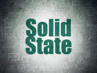 Science concept: Solid State on Digital Data Paper background