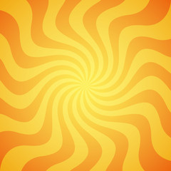 Yellow grunge sunbeam background. Sun rays abstract wallpaper. Surface pattern design with symmetrical lines ornament.