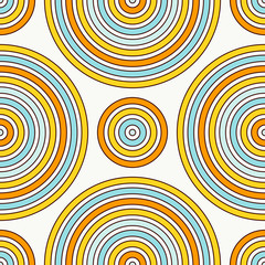 Fototapeta na wymiar Seamless pattern with geometric figures. Repeated circles ornamental wallpaper. Abstract background with round vortexes.
