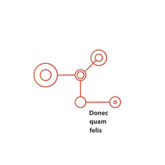 Network connection minimal design line and dot