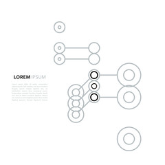 Network connection minimal design line and dot