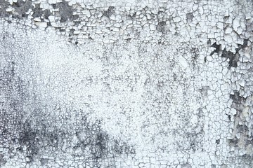 White Peeling Paint Texture Background.