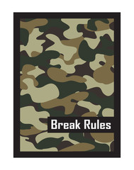 Camouflage T-shirt and apparels print graphic vector