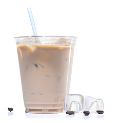 iced coffee in glass cup