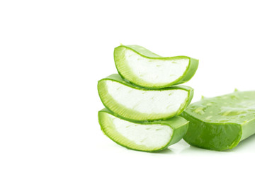 Aloe Vera sliced isolated on a white background