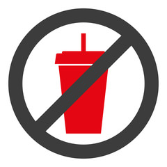 No beverage. Flat. Vector illustration.