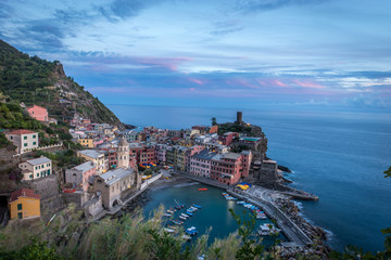 Vernazza during sunset