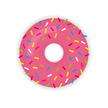 Donut vector icon modern flat illustration
