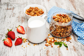 Homemade baked granola