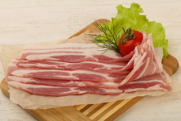 Raw bacon