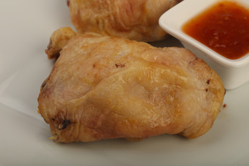 Baked chicken leg