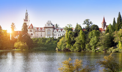 Fototapeta na wymiar Pruhonice castle (XII- XVI century) near Prague, Czech Republic..