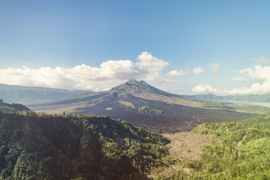 Kintamani volcano on Bali island