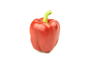 Red bell peppers vegetable isolated on a white background