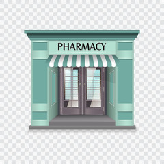 Pharmacy building vector illustration