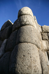 Stone wall in sacsayhuaman, ceremonial ensemble