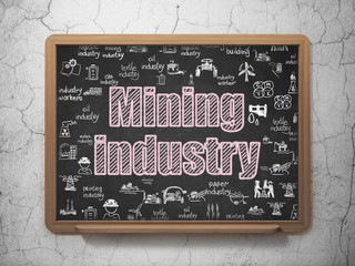 Industry concept: Mining Industry on School board background