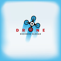 Drone quadrocopter logo design