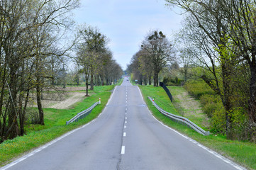 Fototapeta premium Asfaltowa droga w górę i w dół