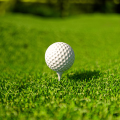 Golf ball on tee