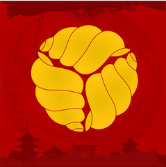 Japanese cultural ornaments. National ornaments of Japan